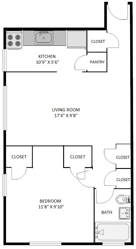 1 Bedroom 1 Bathroom Apartment for rent at Villa Wynanda in Denver, CO