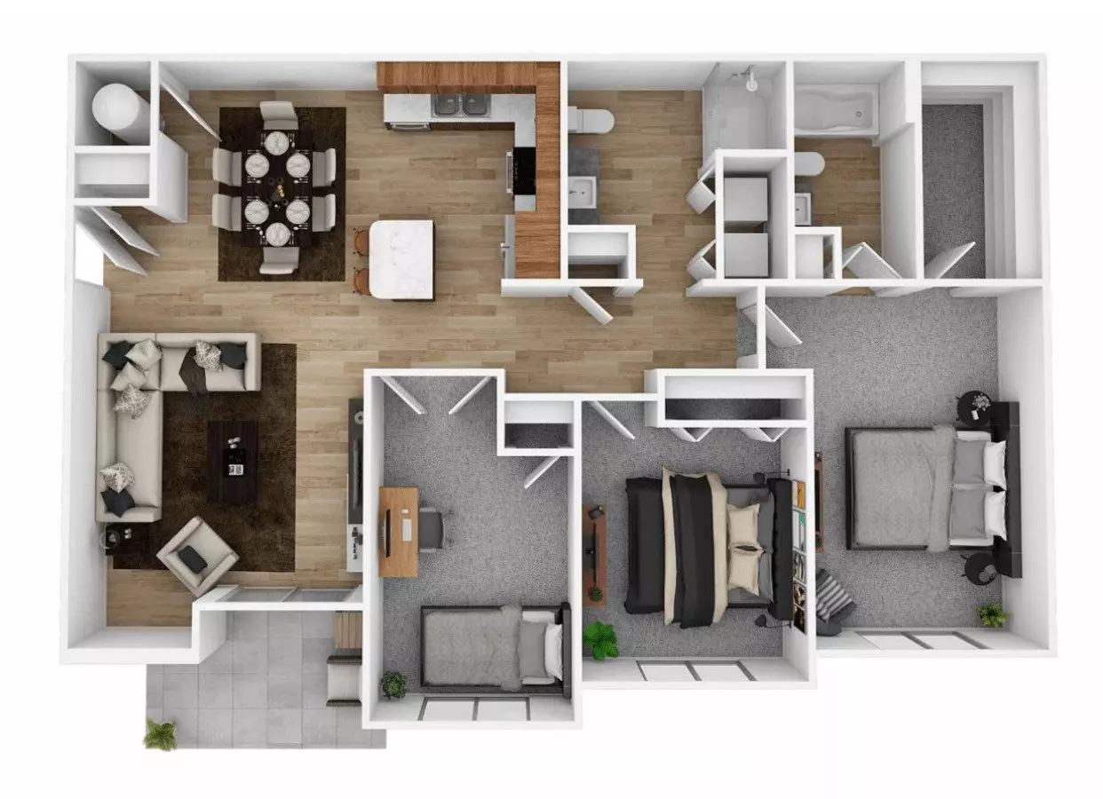 3-bedroom, 2- Bathroom Apartment for rent in Johnston, IA