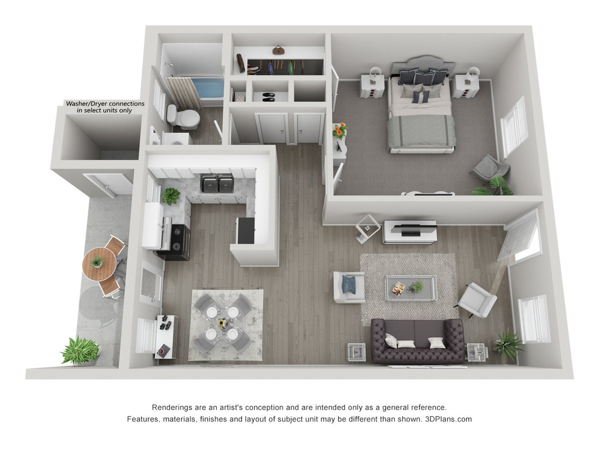 1 Bedroom 1 Bathroom Apartment for rent at Charlotte 360 Apartments in Charlotte, NC