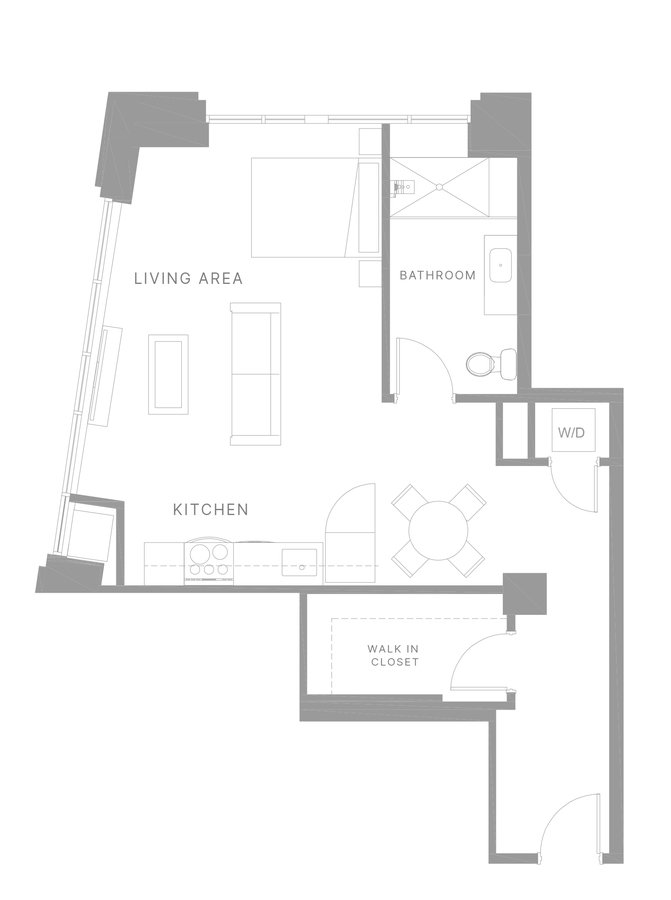 Studio 1 Bathroom Apartment for rent at The Poplar in Philadelphia, PA