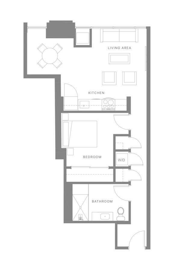 1 Bedroom 1 Bathroom Apartment for rent at The Poplar in Philadelphia, PA