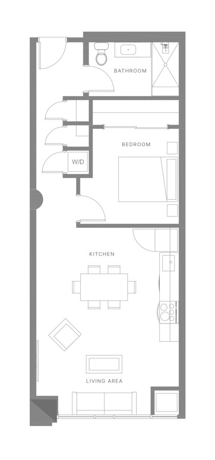 1 Bedroom 1 Bathroom Apartment for rent at The Poplar in Philadelphia, PA