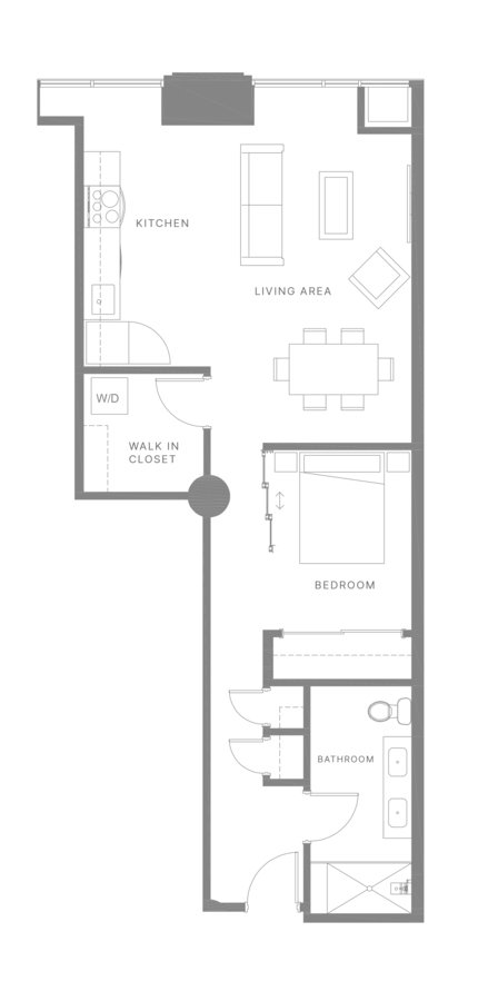1 Bedroom 1 Bathroom Apartment for rent at The Poplar in Philadelphia, PA