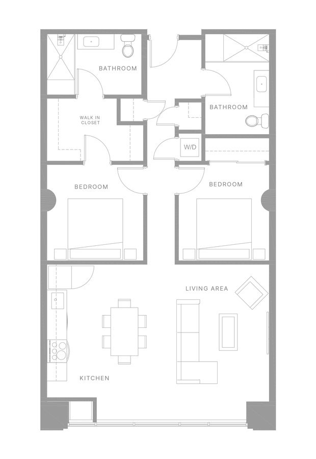 2 Bedrooms 2 Bathrooms Apartment for rent at The Poplar in Philadelphia, PA