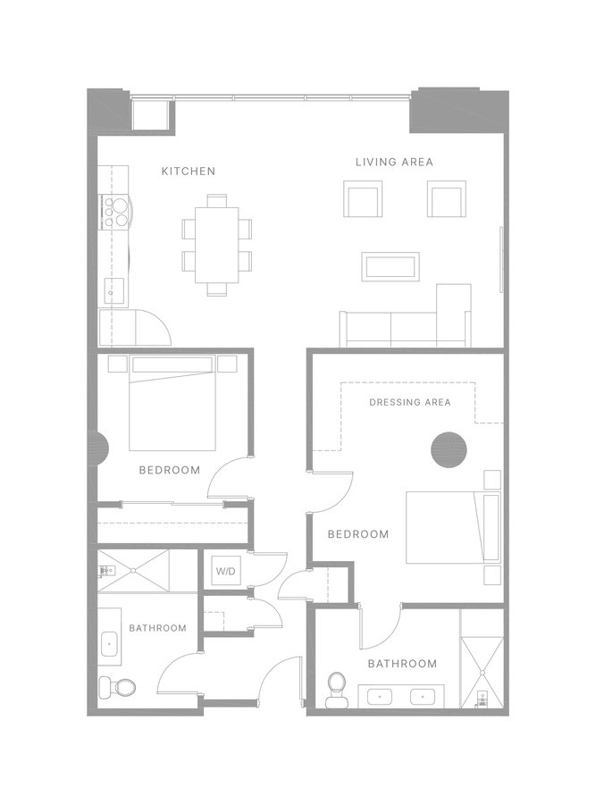 2 Bedrooms 2 Bathrooms Apartment for rent at The Poplar in Philadelphia, PA