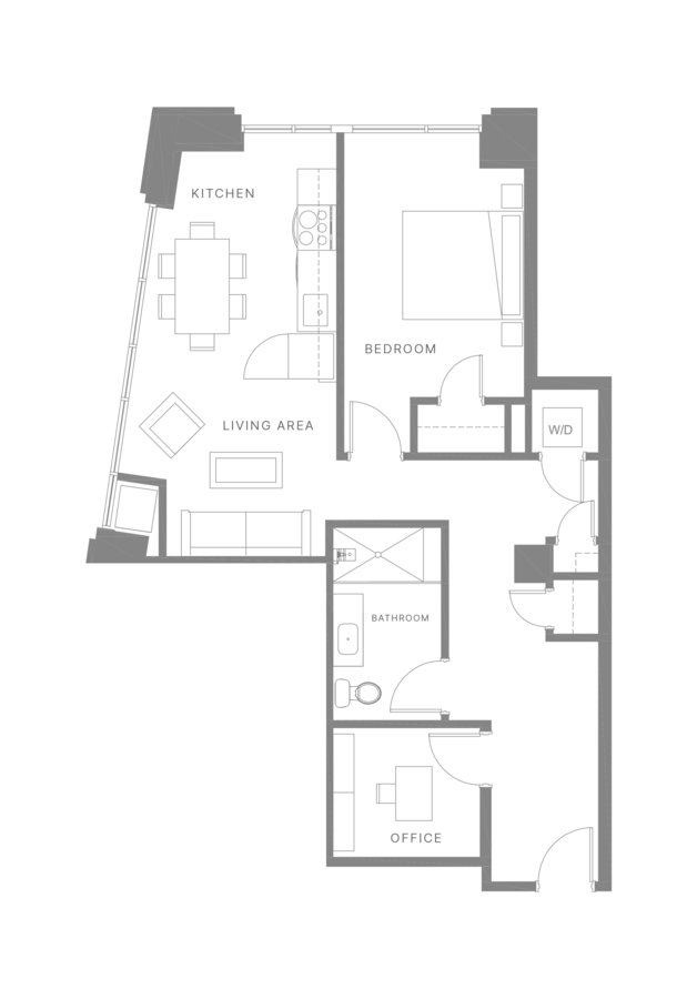 1 Bedroom 1 Bathroom Apartment for rent at The Poplar in Philadelphia, PA