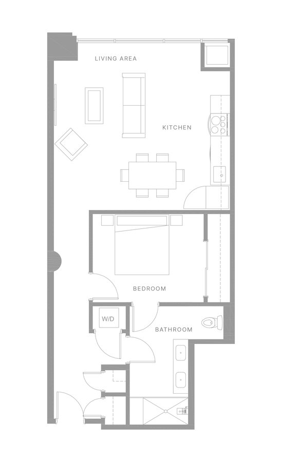 1 Bedroom 1 Bathroom Apartment for rent at The Poplar in Philadelphia, PA
