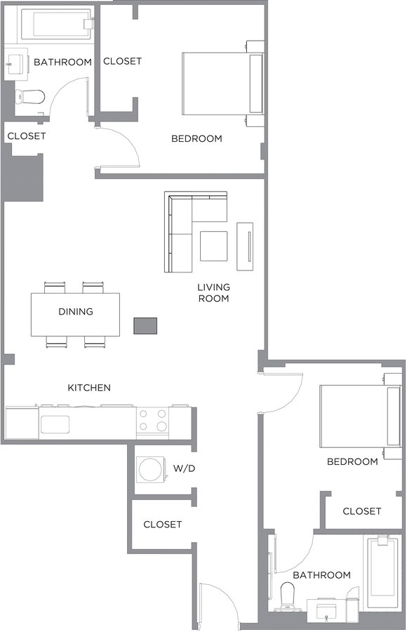 2 Bedrooms 2 Bathrooms Apartment for rent at Presidential City in Philadelphia, PA