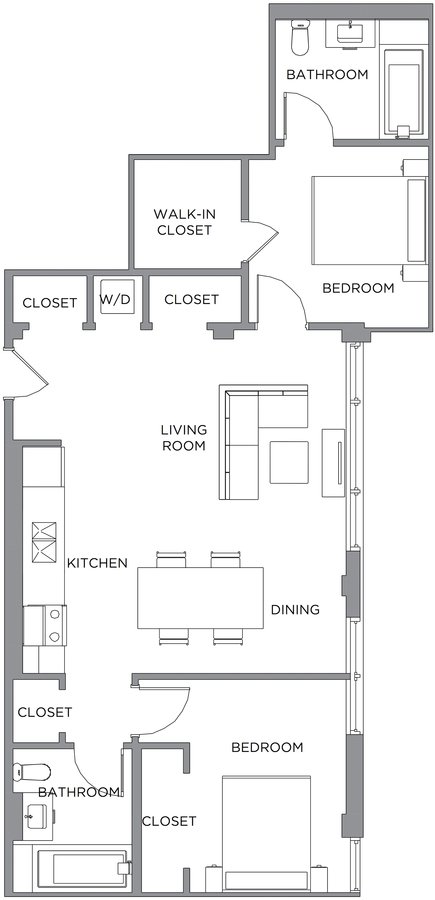 2 Bedrooms 2 Bathrooms Apartment for rent at Presidential City in Philadelphia, PA