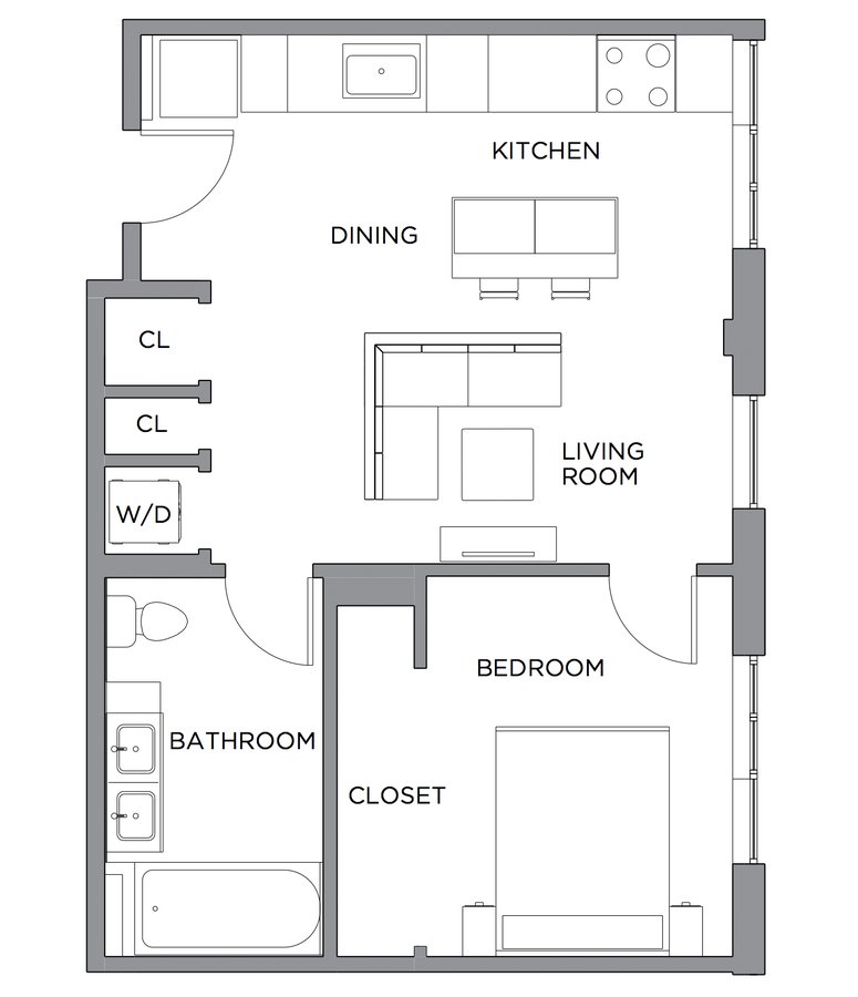 1 Bedroom 1 Bathroom Apartment for rent at Presidential City in Philadelphia, PA