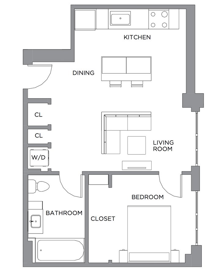 1 Bedroom 1 Bathroom Apartment for rent at Presidential City in Philadelphia, PA
