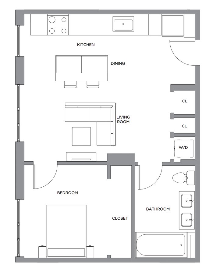 1 Bedroom 1 Bathroom Apartment for rent at Presidential City in Philadelphia, PA