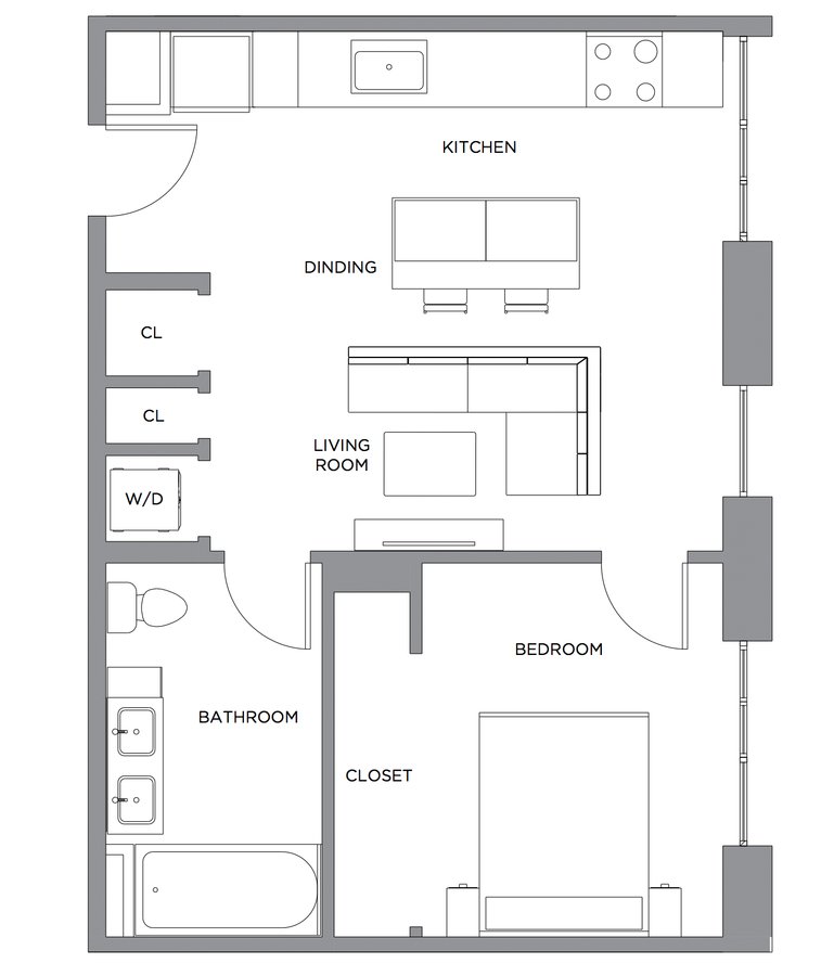 1 Bedroom 1 Bathroom Apartment for rent at Presidential City in Philadelphia, PA