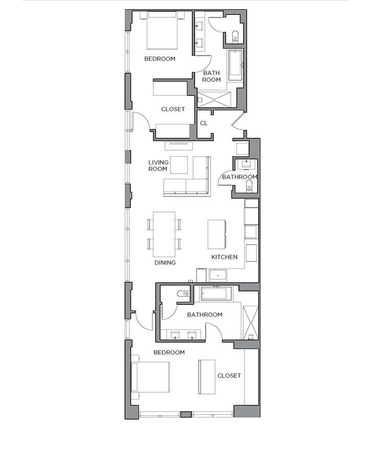2 Bedrooms 2 Bathrooms Apartment for rent at Presidential City in Philadelphia, PA