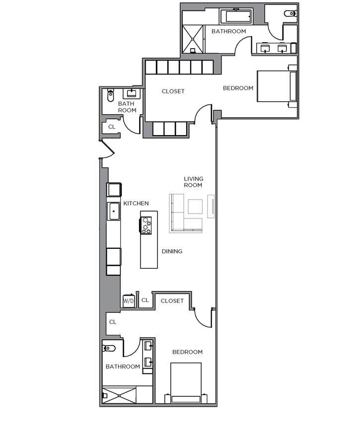 2 Bedrooms 2 Bathrooms Apartment for rent at Presidential City in Philadelphia, PA