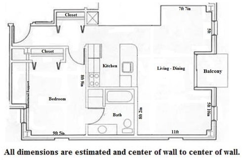 1 Bedroom 1 Bathroom Apartment for rent at Odessa in Madison, WI
