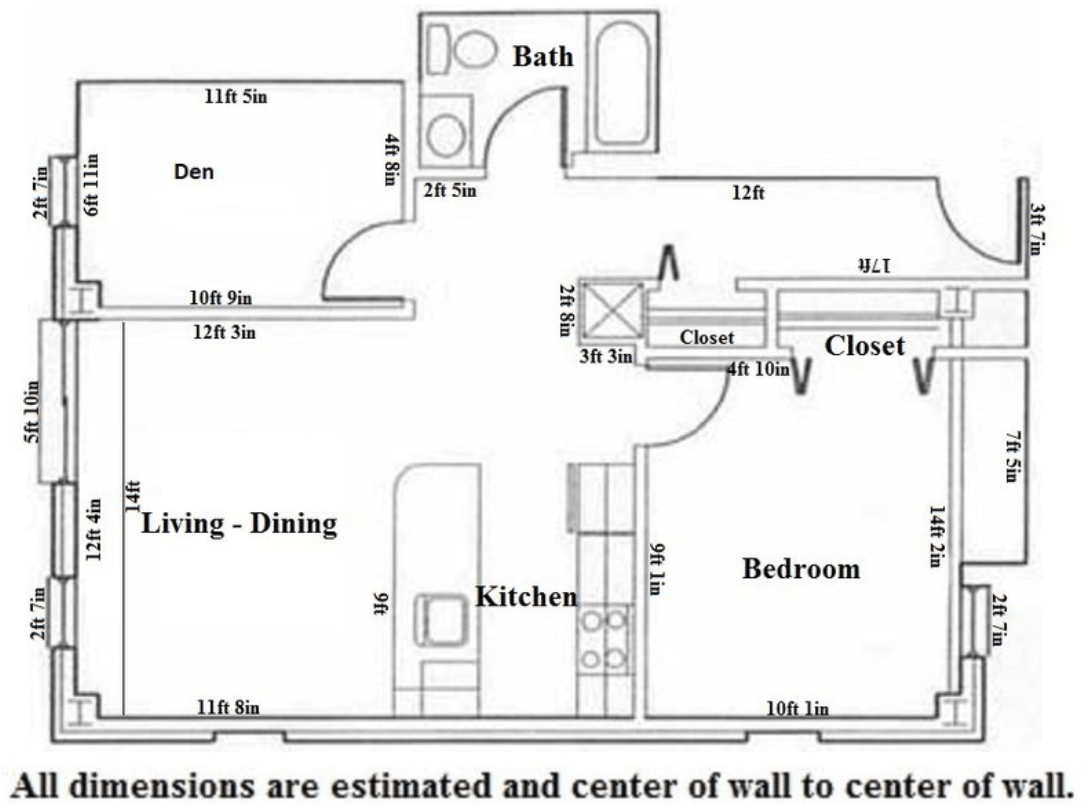 2 Bedrooms 1 Bathroom Apartment for rent at Odessa in Madison, WI