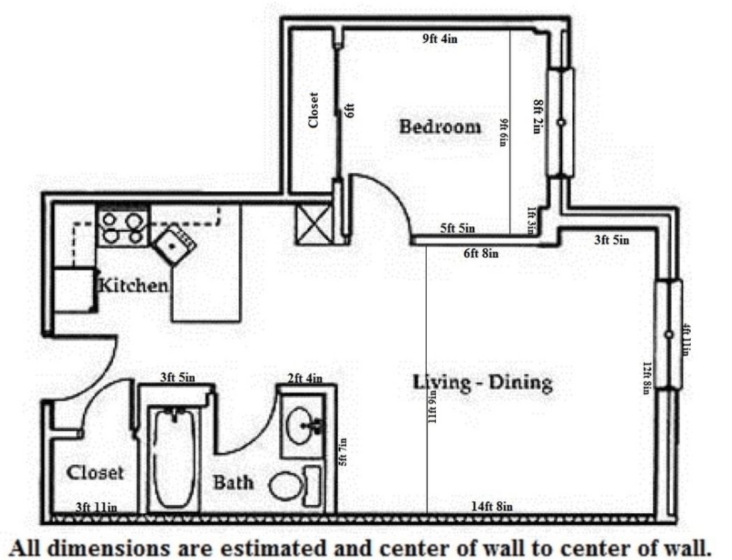 1 Bedroom 1 Bathroom Apartment for rent at Butler Plaza in Madison, WI