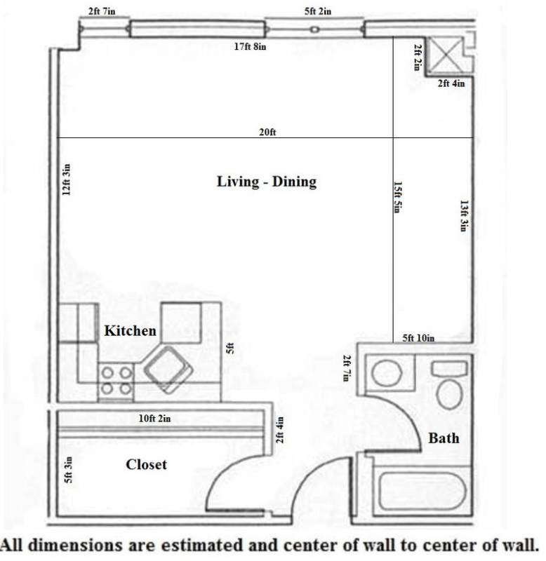 Studio 1 Bathroom Apartment for rent at Odessa in Madison, WI