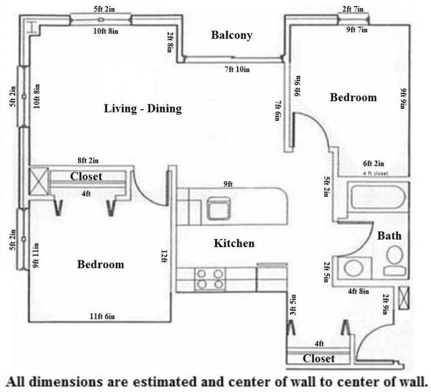 2 Bedrooms 1 Bathroom Apartment for rent at Odessa in Madison, WI