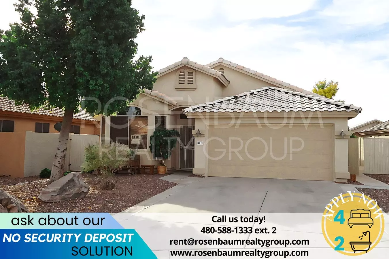 Stunning 4-beds, 2-baths Home In The Desirable Neely Farms Community! House for rent in Gilbert, AZ