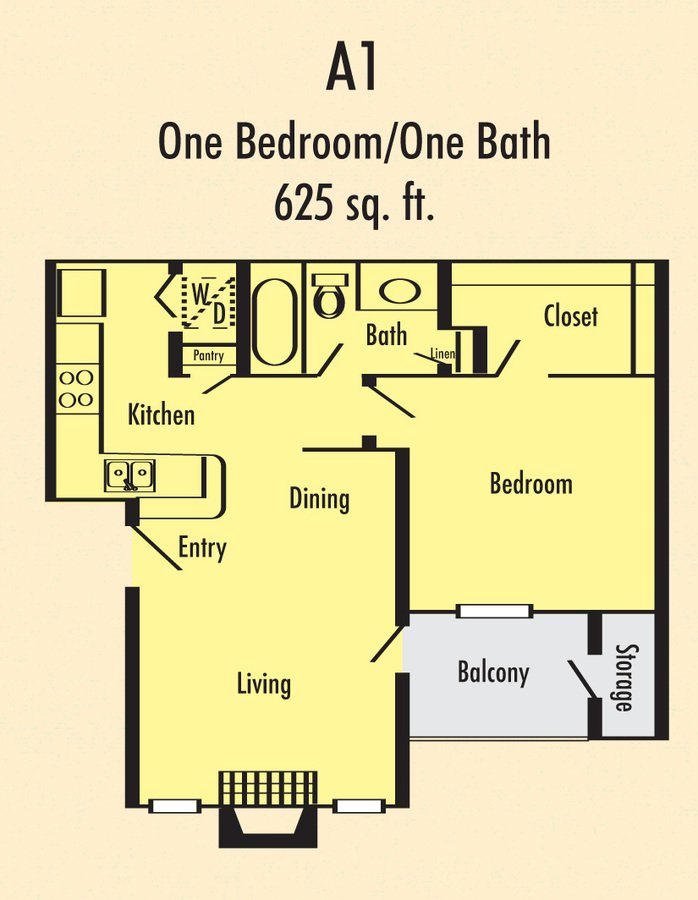 1 Bedroom 1 Bathroom Apartment for rent at Villa Del Mar in Arlington, TX