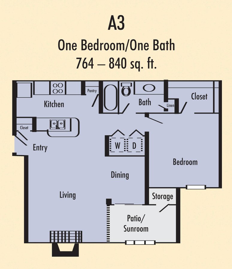 1 Bedroom 1 Bathroom Apartment for rent at Villa Del Mar in Arlington, TX