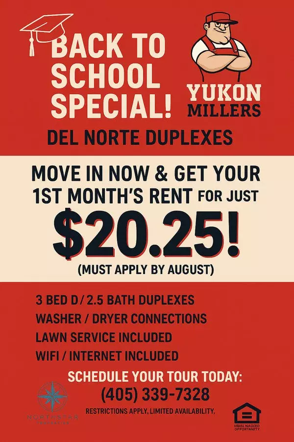 Del Norte Duplexes Apartment for rent in Yukon, OK