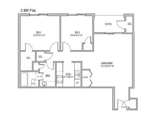 2 Bedroom, 1 Bath Garden Flat Apartment for rent in Nashville, TN