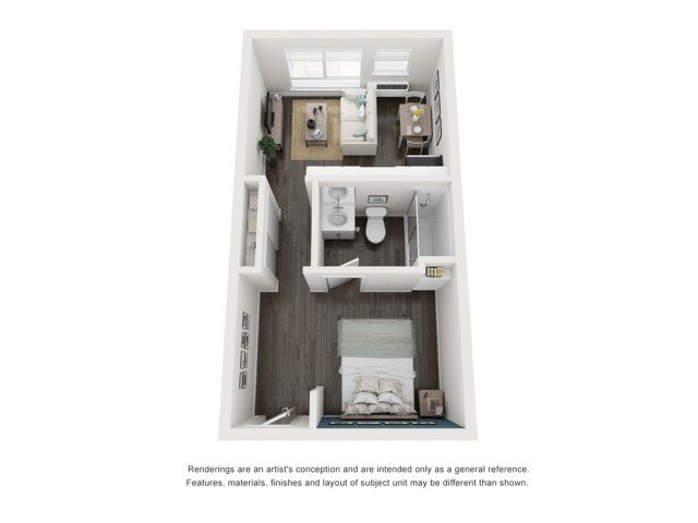 Studio 1 Bathroom Apartment for rent at 1515 Flats in Denver, CO