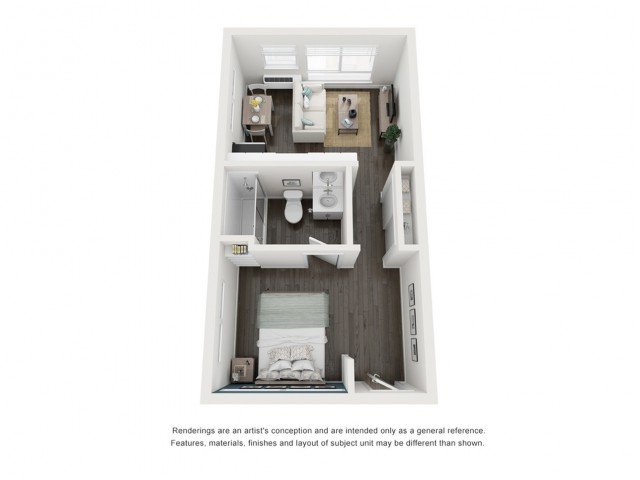 Studio 1 Bathroom Apartment for rent at 1515 Flats in Denver, CO