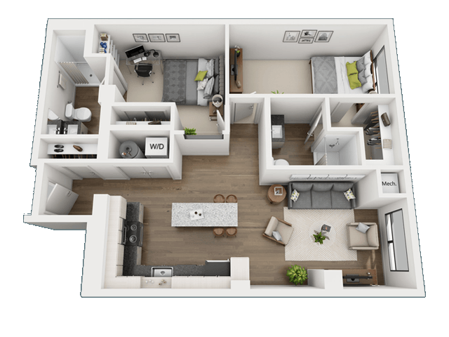 2 Bedrooms 2 Bathrooms Apartment for rent at Skyvue Apartments in Pittsburgh, PA