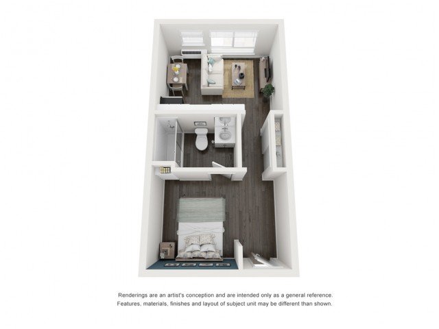 Studio 1 Bathroom Apartment for rent at 1515 Flats in Denver, CO