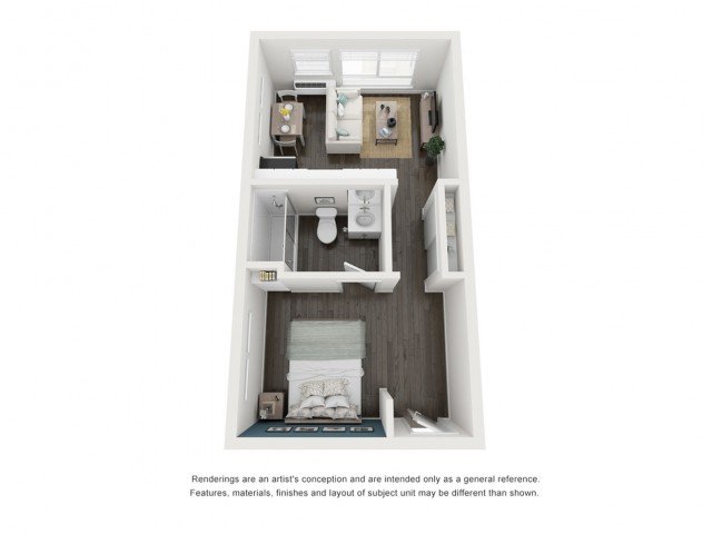 Studio 1 Bathroom Apartment for rent at 1515 Flats in Denver, CO