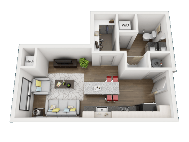 Studio 1 Bathroom Apartment for rent at Skyvue Apartments in Pittsburgh, PA