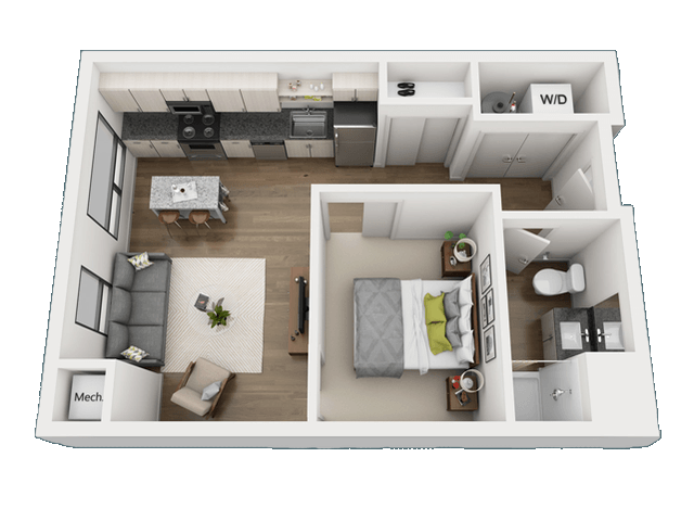 Studio 1 Bathroom Apartment for rent at Skyvue Apartments in Pittsburgh, PA