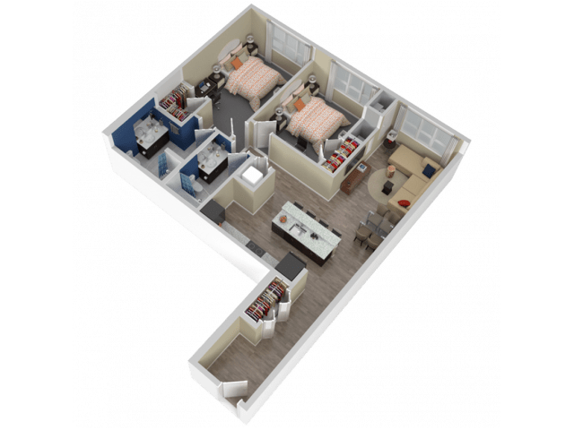 2 Bedrooms 2 Bathrooms Apartment for rent at College and Crown in New Haven, CT