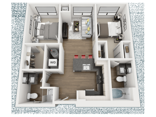2 Bedrooms 2 Bathrooms Apartment for rent at Skyvue Apartments in Pittsburgh, PA