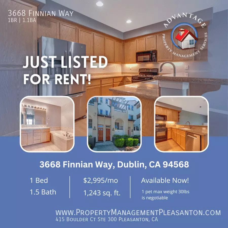 3668 Finnian Way Apartment for rent in Dublin, CA