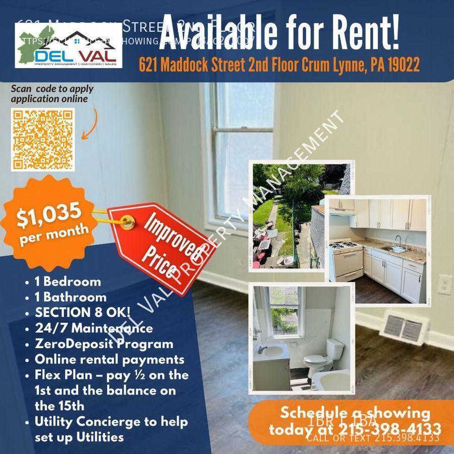 621 Maddock St Crum Lynne, PA Apartment for Rent Rentable