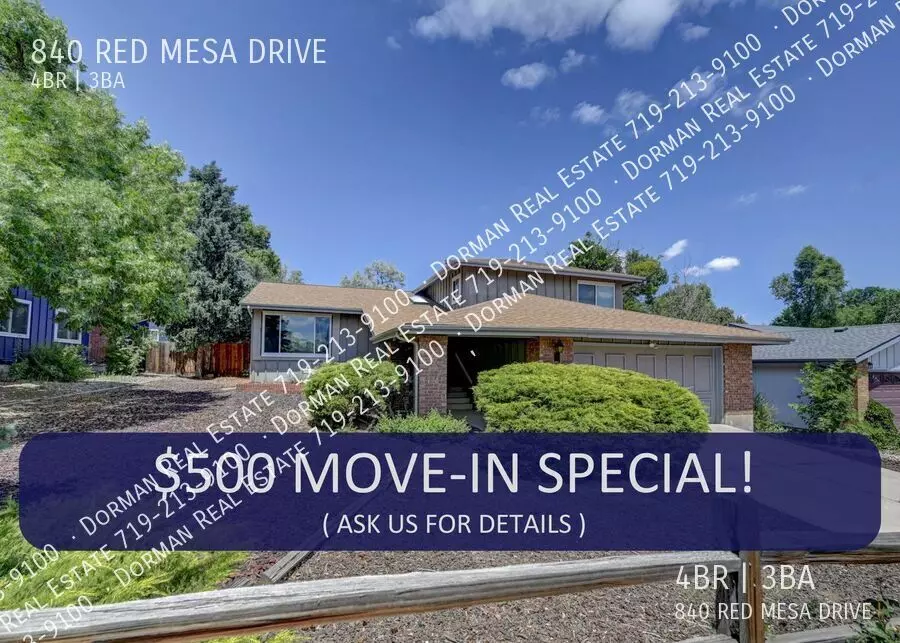 840 Red Mesa Dr House for rent in Colorado Springs, CO