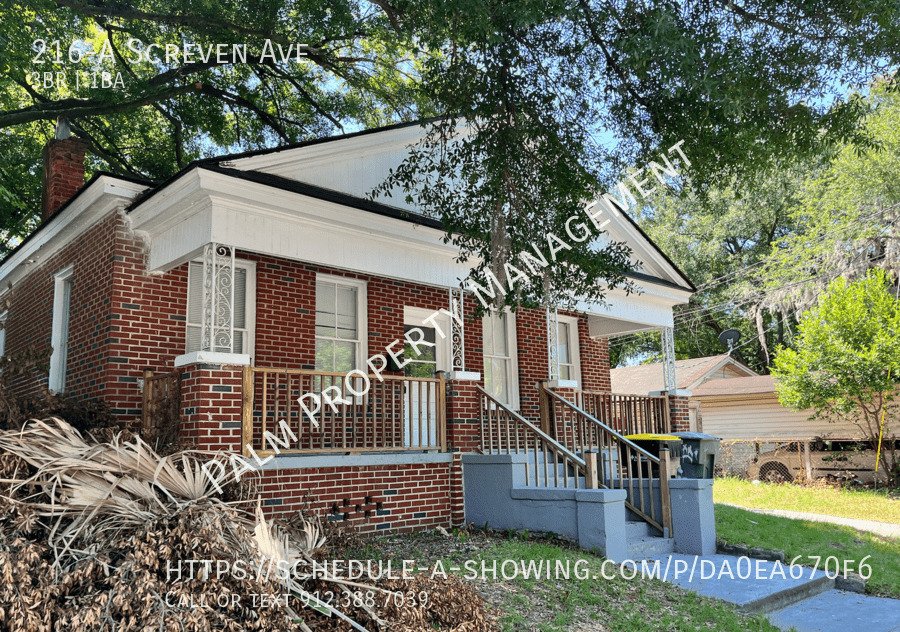 216 A Screven Ave Savannah, GA House for Rent Rentable