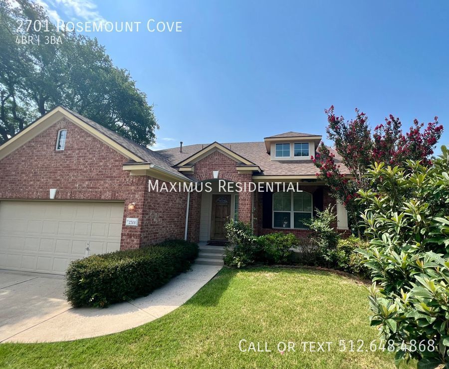 2701 Rosemount Cv Round Rock, TX House for Rent Rentable