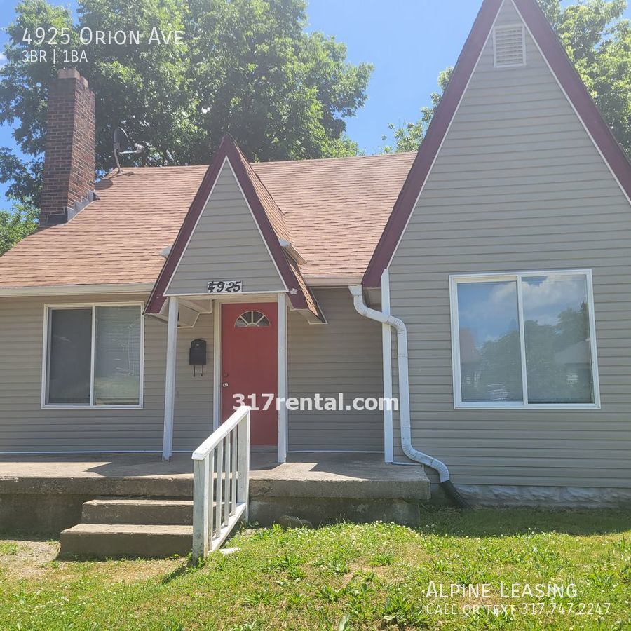 4925 Orion Ave Indianapolis, IN House for Rent Rentable