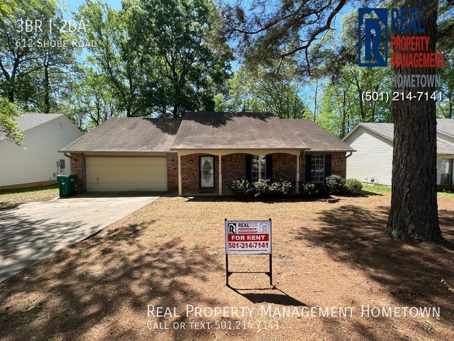 612 Shobe Rd Bryant, AR House for Rent Rentable