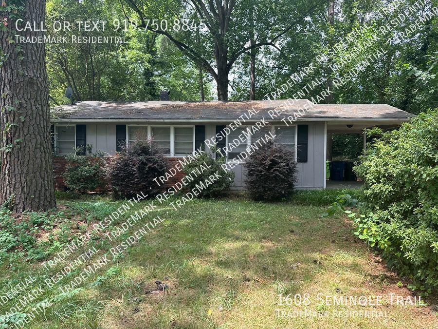 1608 Seminole Trl Raleigh, NC House for Rent Rentable