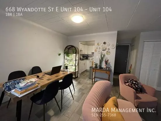 668 Wyandotte St Unit 104 E Apartment for rent in Windsor, ON