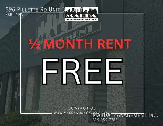 896 Pillette Rd Unit 3 Apartment for rent in Windsor, ON