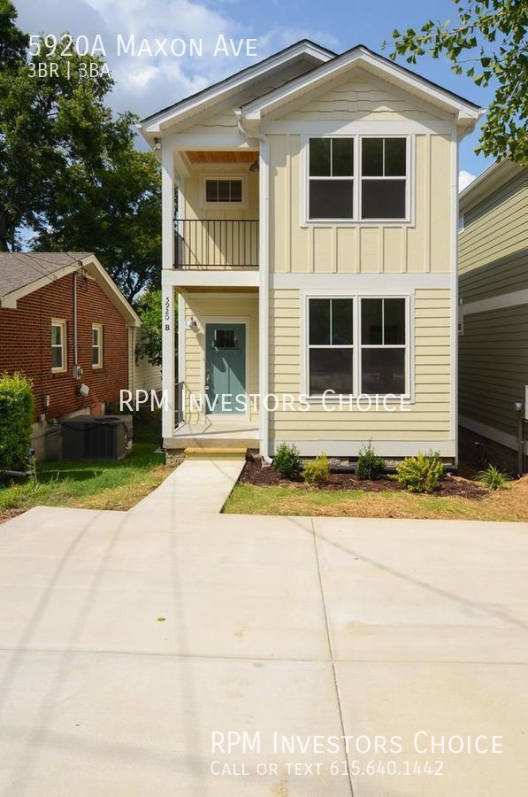 5920 A Maxon Ave Nashville, TN House for Rent Rentable