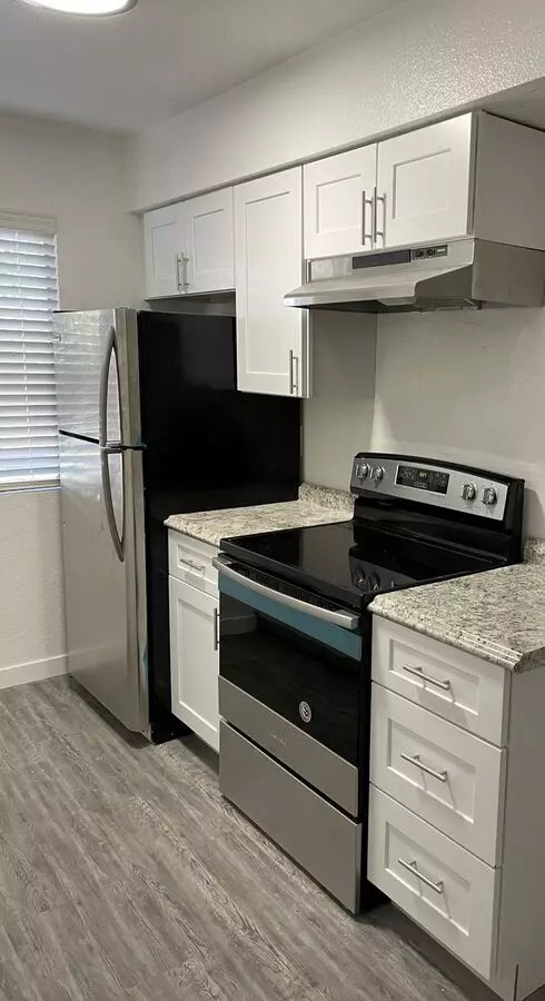 Apartment kitchen — representative home at Georgia Villa Apartments.